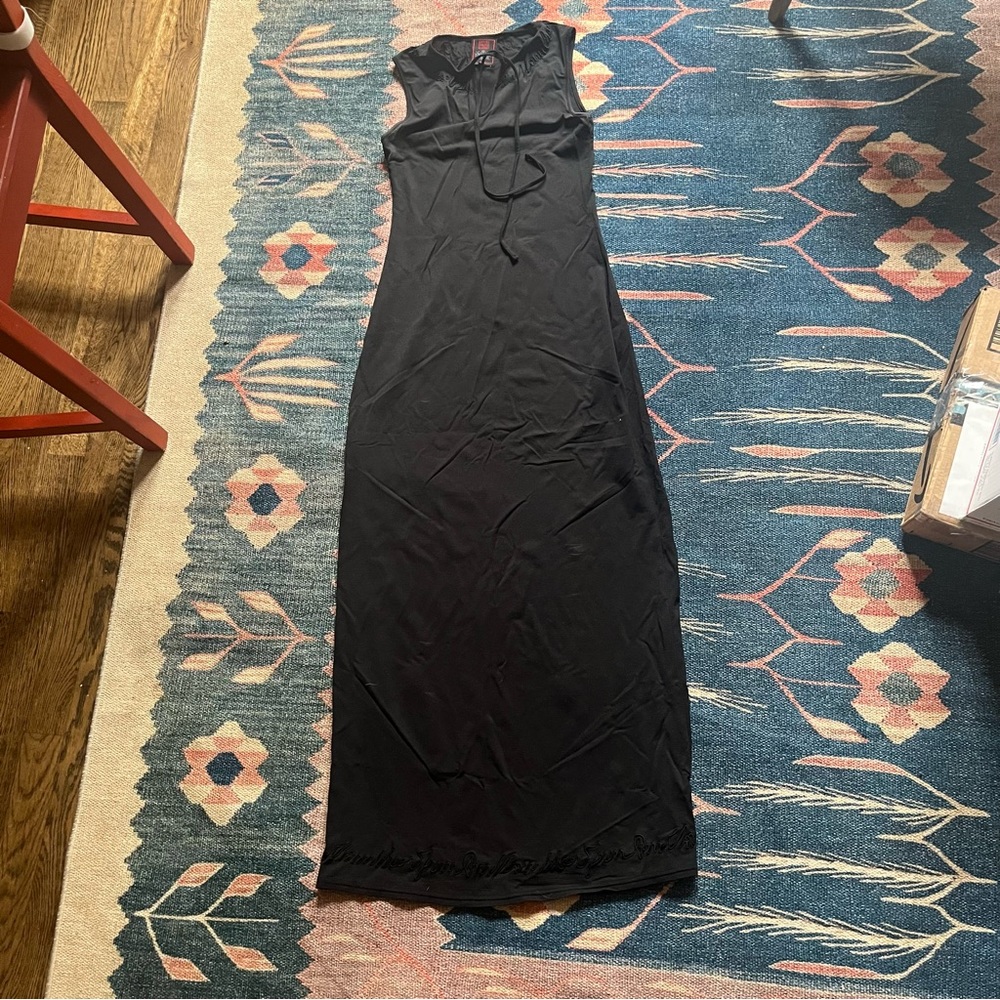 Jean Paul Gaultier Classique Black Dress Piping and Tie Details FR40